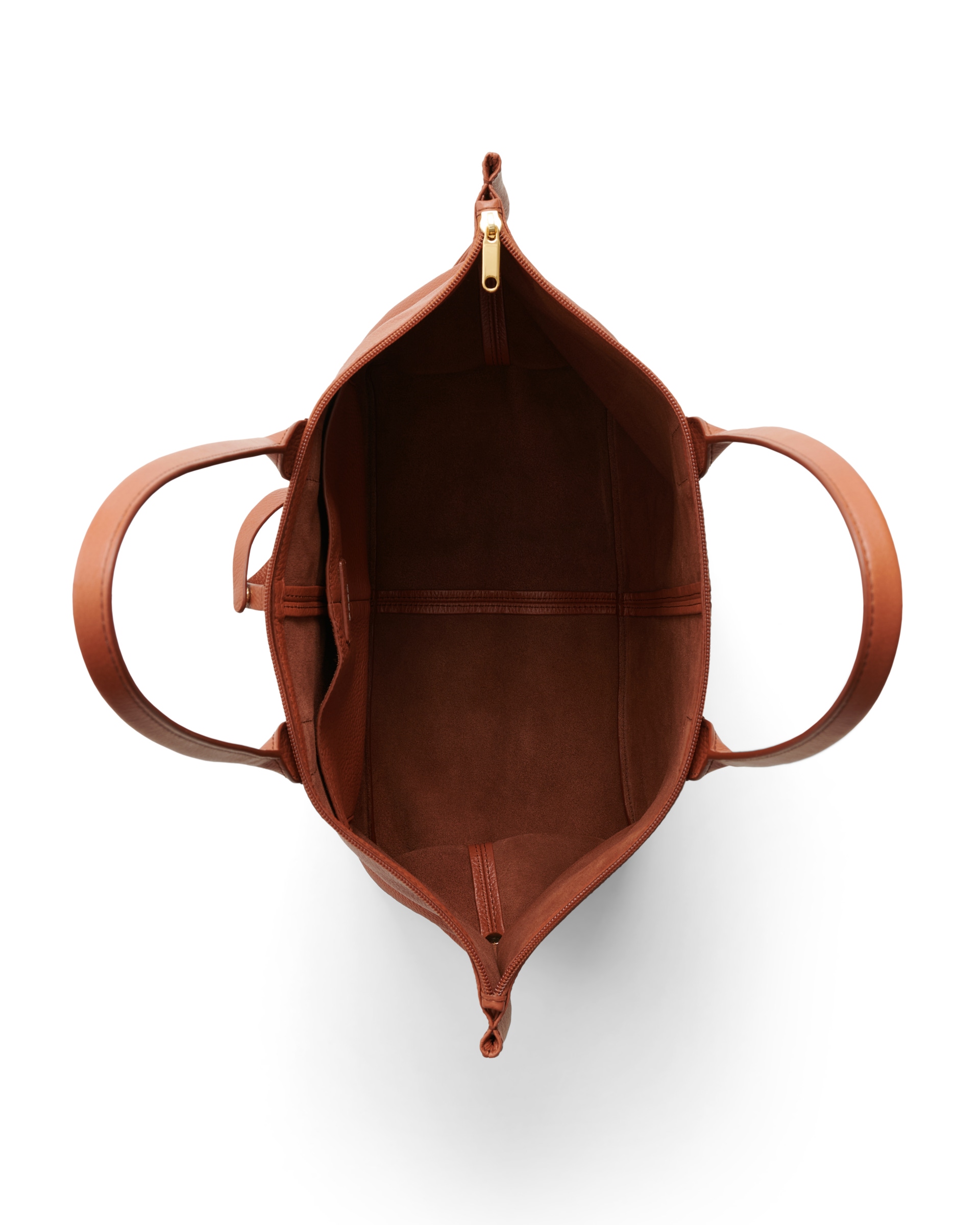 ECCO® Tote kožna duboka prostrana torba - Smeđa - Birdeye