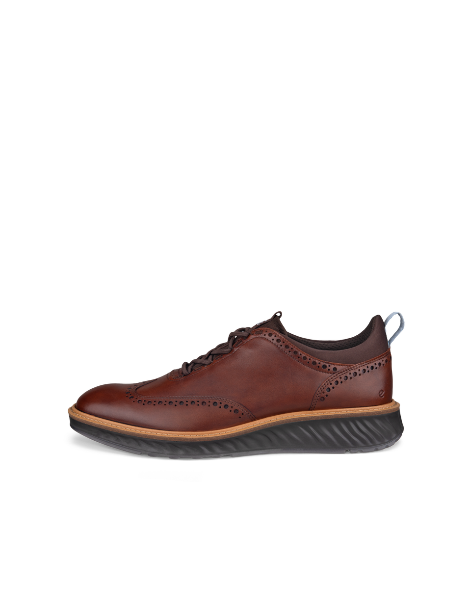 ECCO Men's ST.1 Hybrid Wingtip Shoes - Brown - Outside