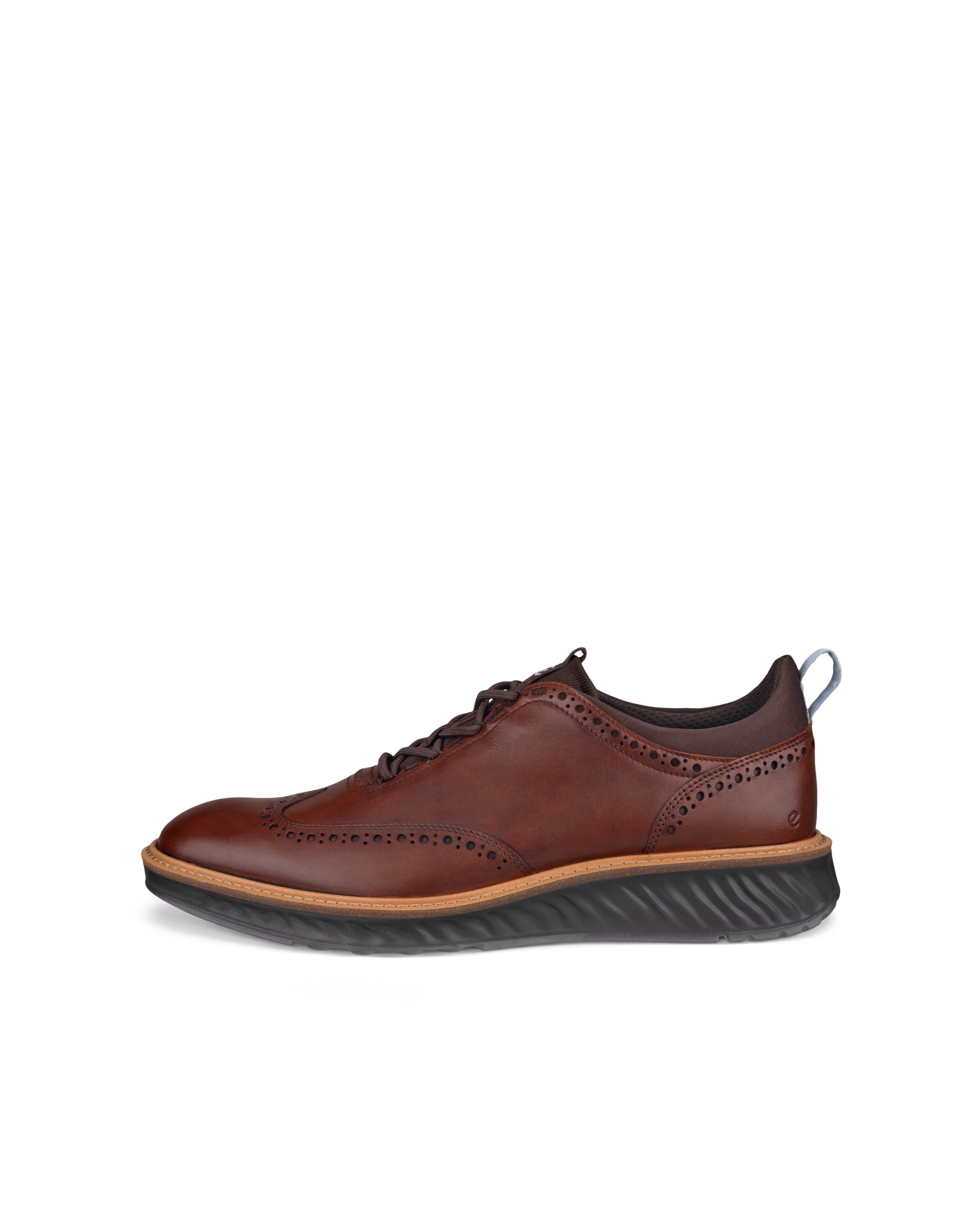 Men's ECCO® ST.1 Hybrid Leather Wingtip Derby Shoe - Brown - Outside