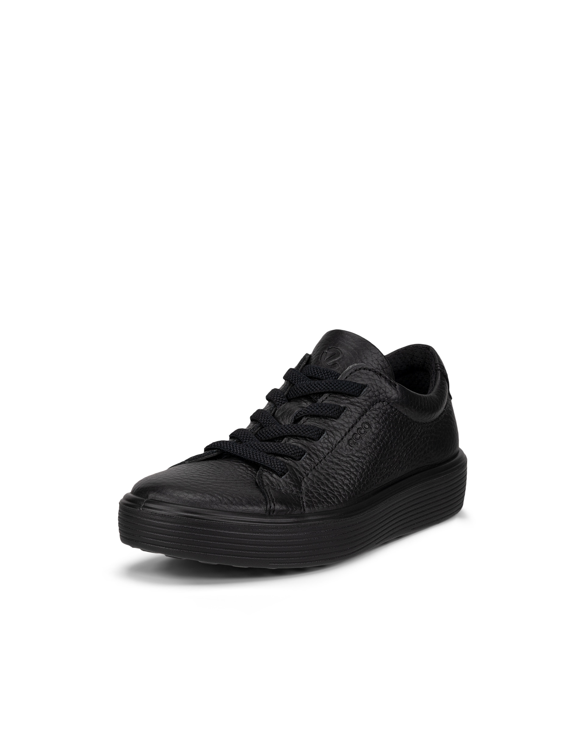 Kids' ECCO® Soft 60 Leather Sneaker - Black - Main