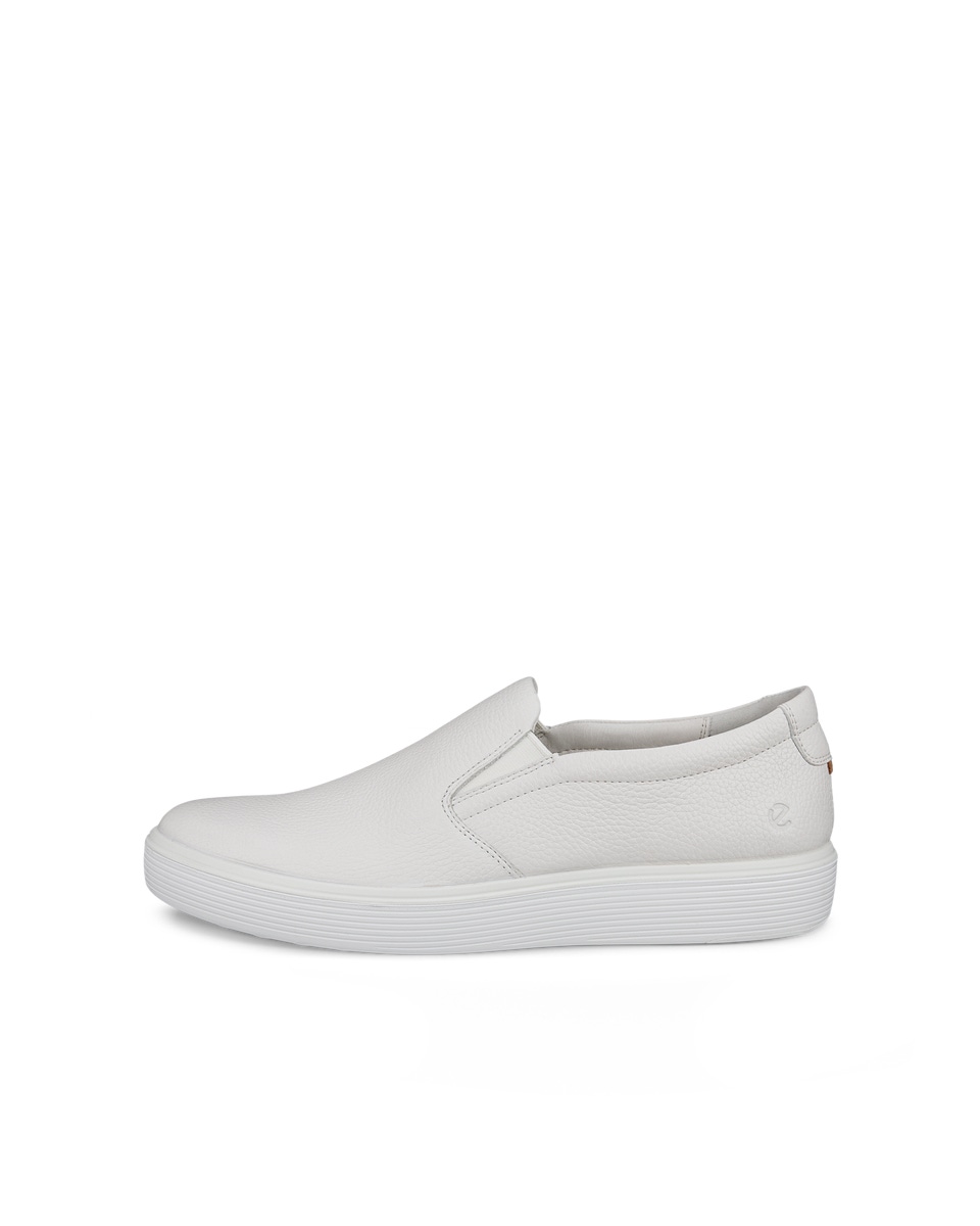 ECCO Soft 60 メンズ レザースニーカー | White