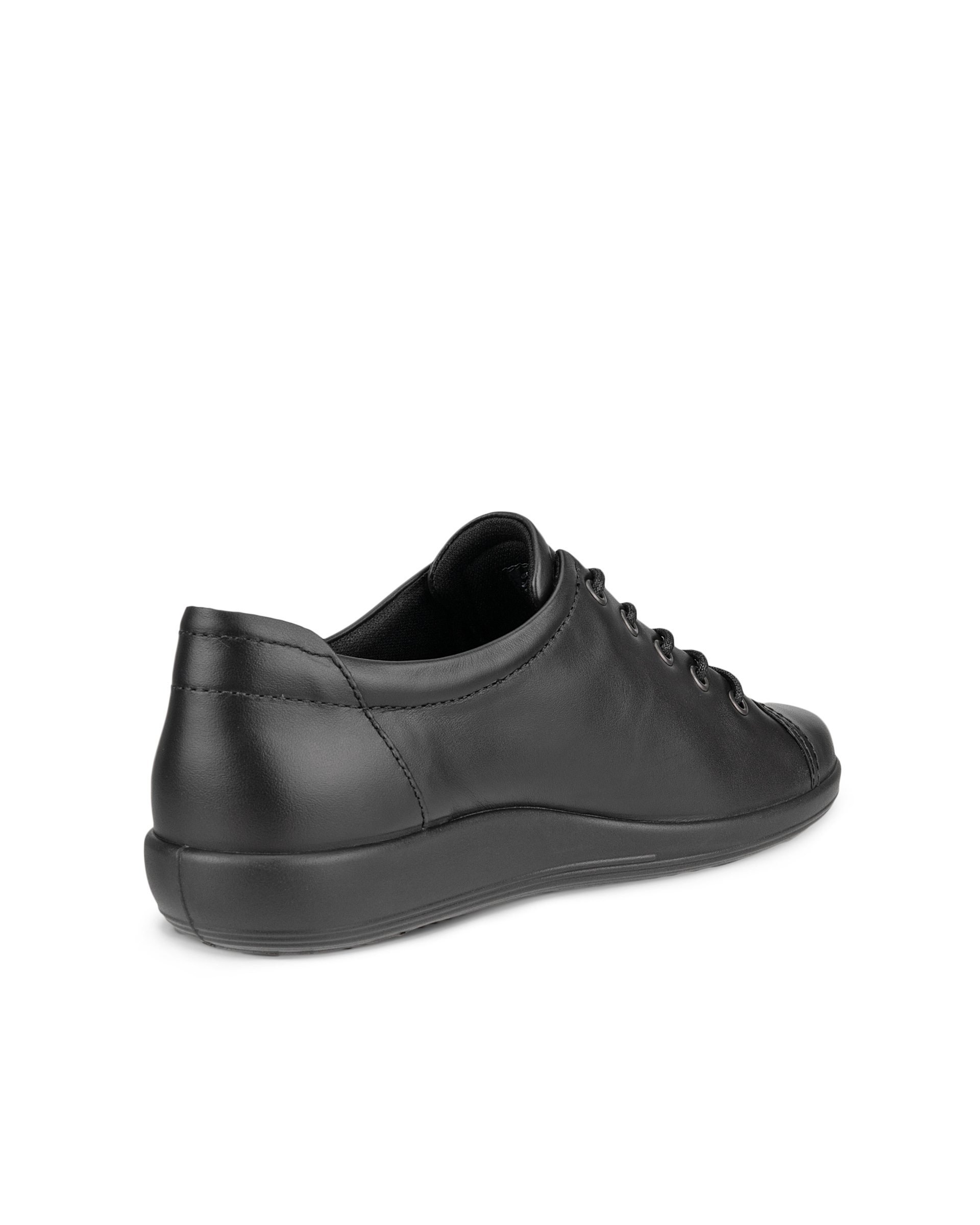 Women's ECCO® Soft 2.0 Leather Walking Shoe - Black - Back