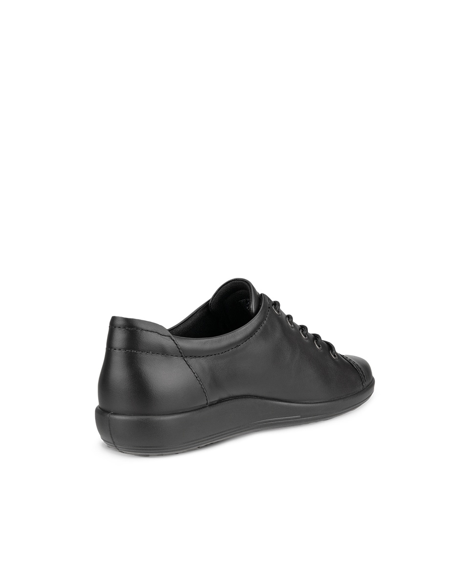 Women s ECCO Soft 2.0 Leather Walking Shoe Black