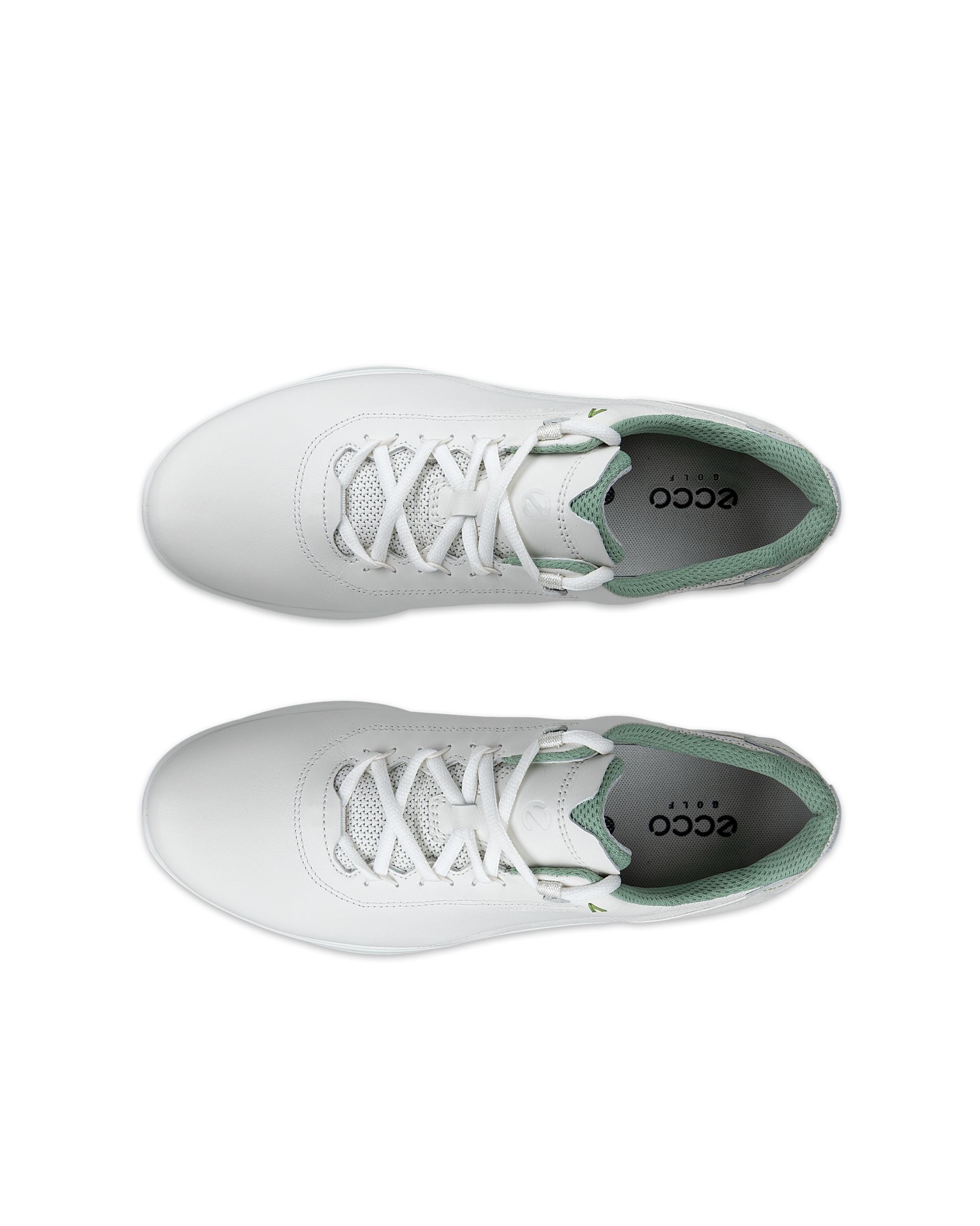 Zapatos golf impermeable de piel ECCO® Golf S-Casual para hombre - Blanco - Top left pair
