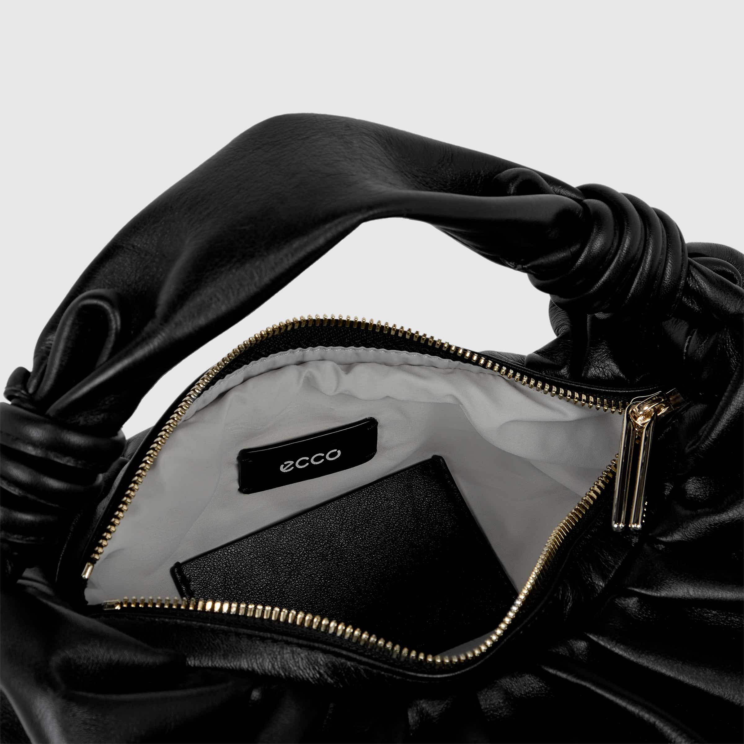 ECCO Scrunch Full Size レザーホーボーバッグ - ブラック - Inside