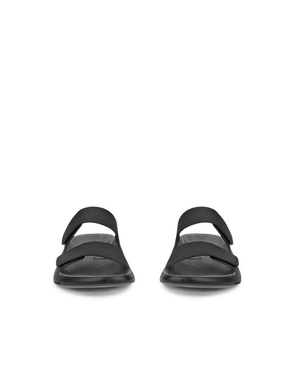 Women's ECCO® Cozmo Leather Two Strap Sandal - Black - Front pair