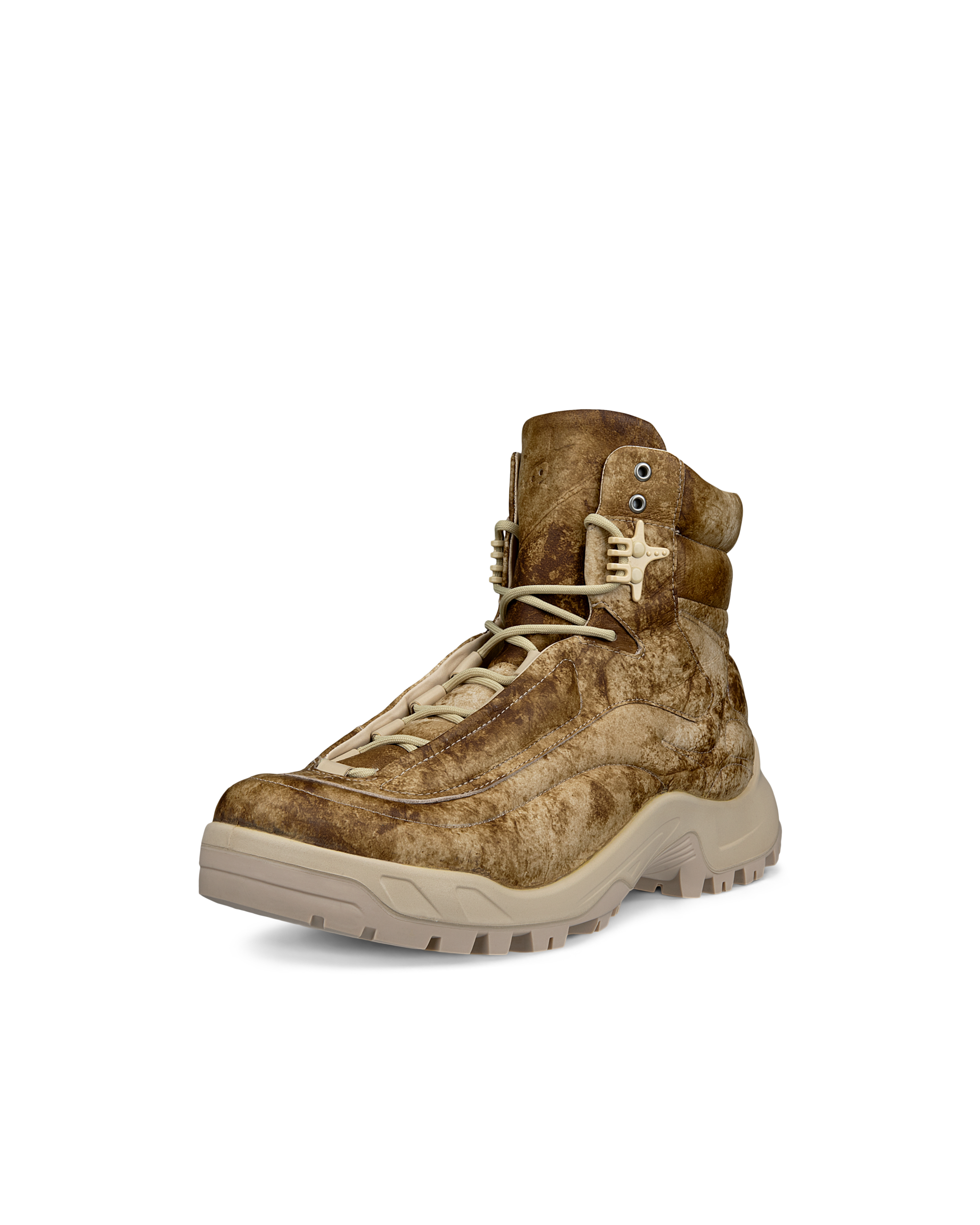 Men's ECCO® Offroad Leather Outdoor Ankle Boot - Beige - Main