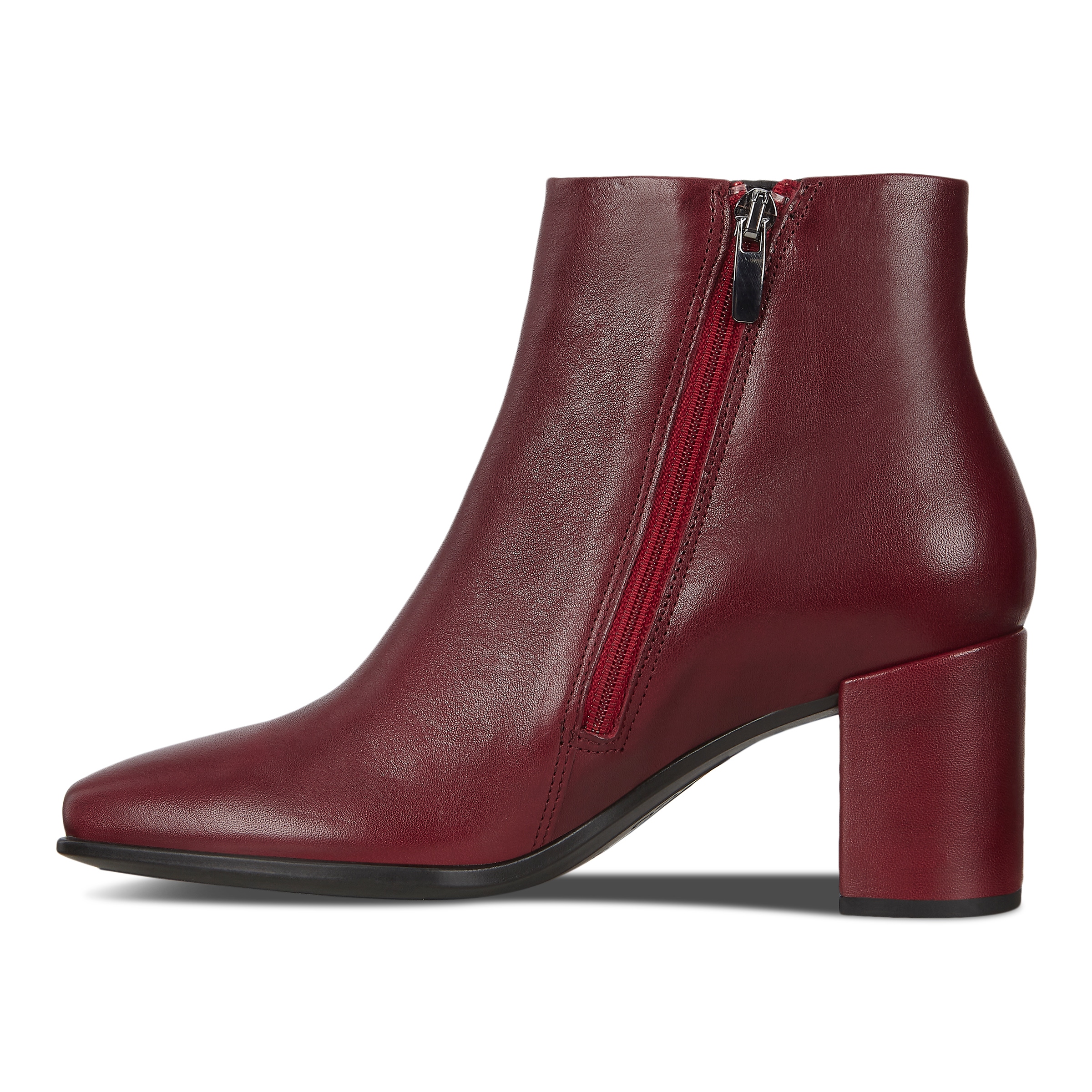 ECCO Shape 60 Squared Zippered Boots - Red - Inside
