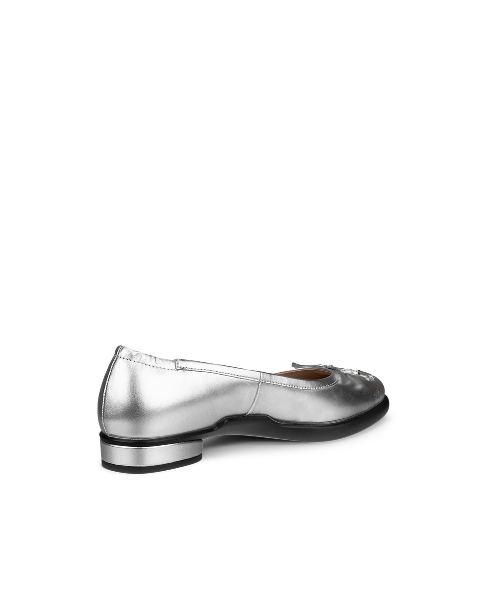 Women's ECCO® Sculpted LX Leather Ballerina - Grey - Back