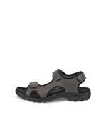 Men's ECCO® Onroads Nubuck Outdoor Sandal - Brown - Outside