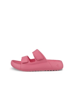 Unisex ECCO® Cozmo E Two-Strap Sandal - Pink - Outside