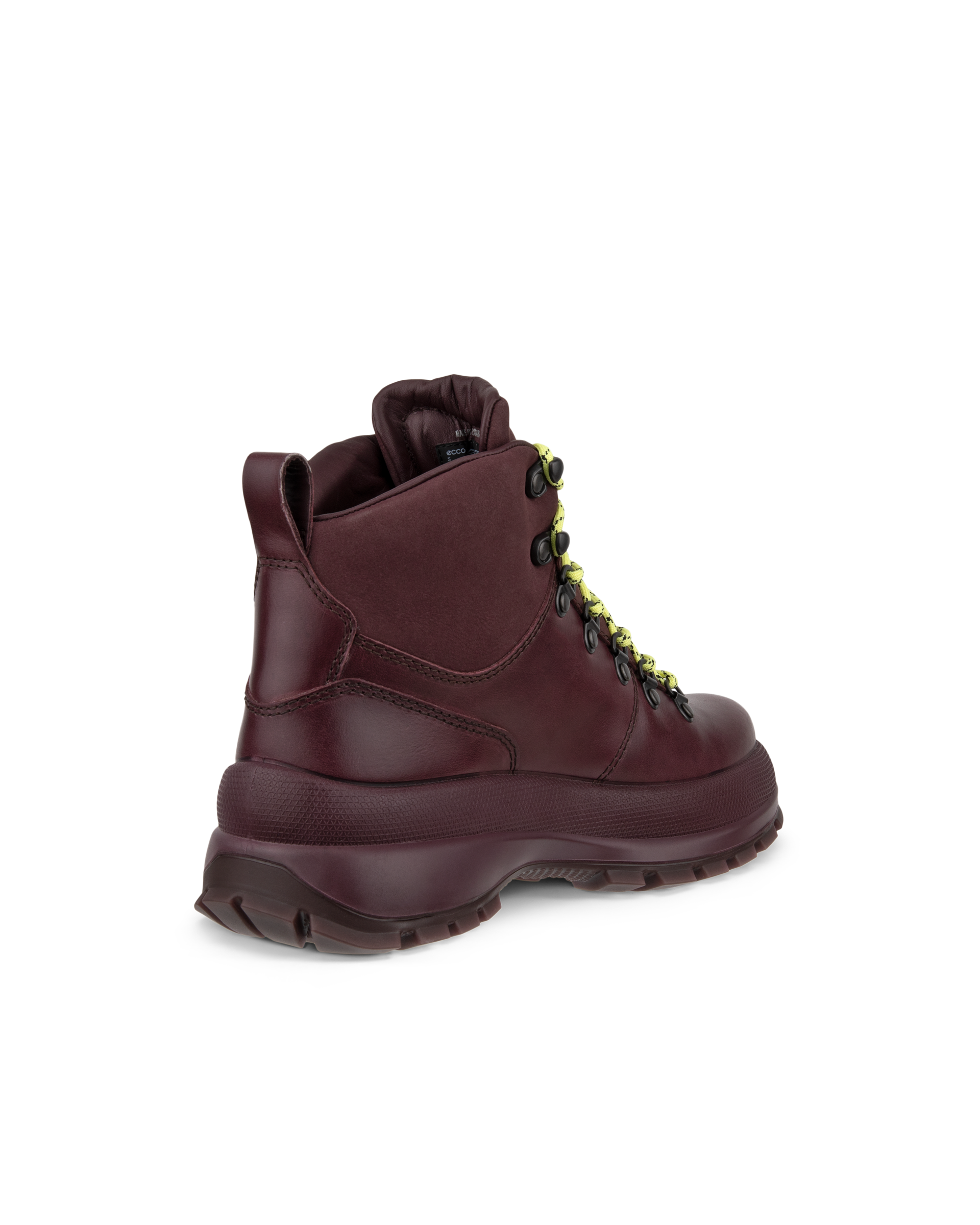 Botas de piel impermeable con cordones ECCO® Track 30 para mujer - Violeta - Back