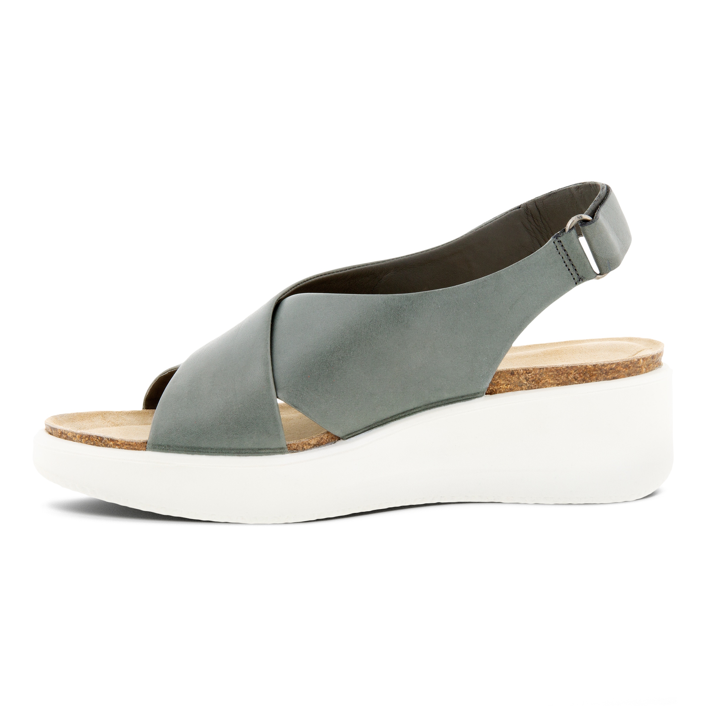 ECCO Women Corksphere Wedge Sandal S - Grey - Inside