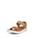 Women's ECCO® Flowt Nubuck Flat Sandal - Brown - Main