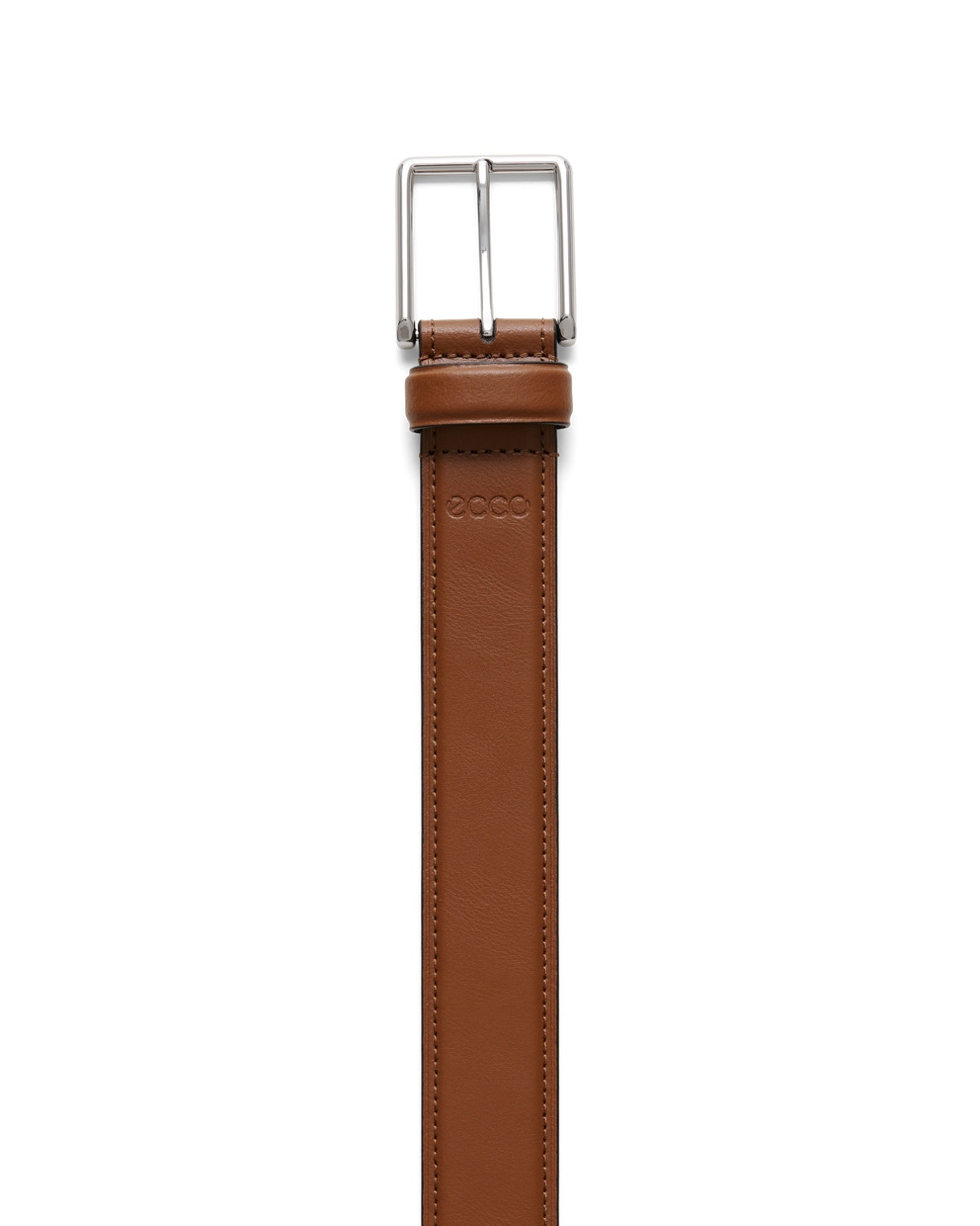 Men's ECCO® Formal Leather Belt - Brown - Detail-1