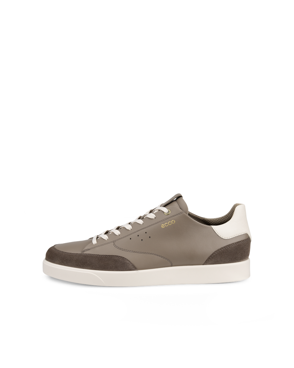 Men's ECCO® Street Lite Leather Sneaker - Grey - Outside