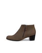 Women's ECCO® Shape 35 Leather Zippered Ankle Boot - Brown - Outside