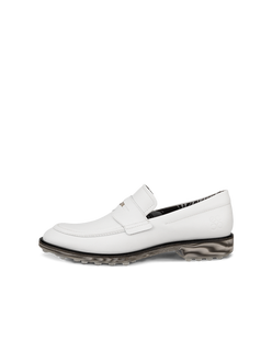 남성 ECCO® Golf Classic Hybrid 가죽 골프 슈즈 - White - Outside