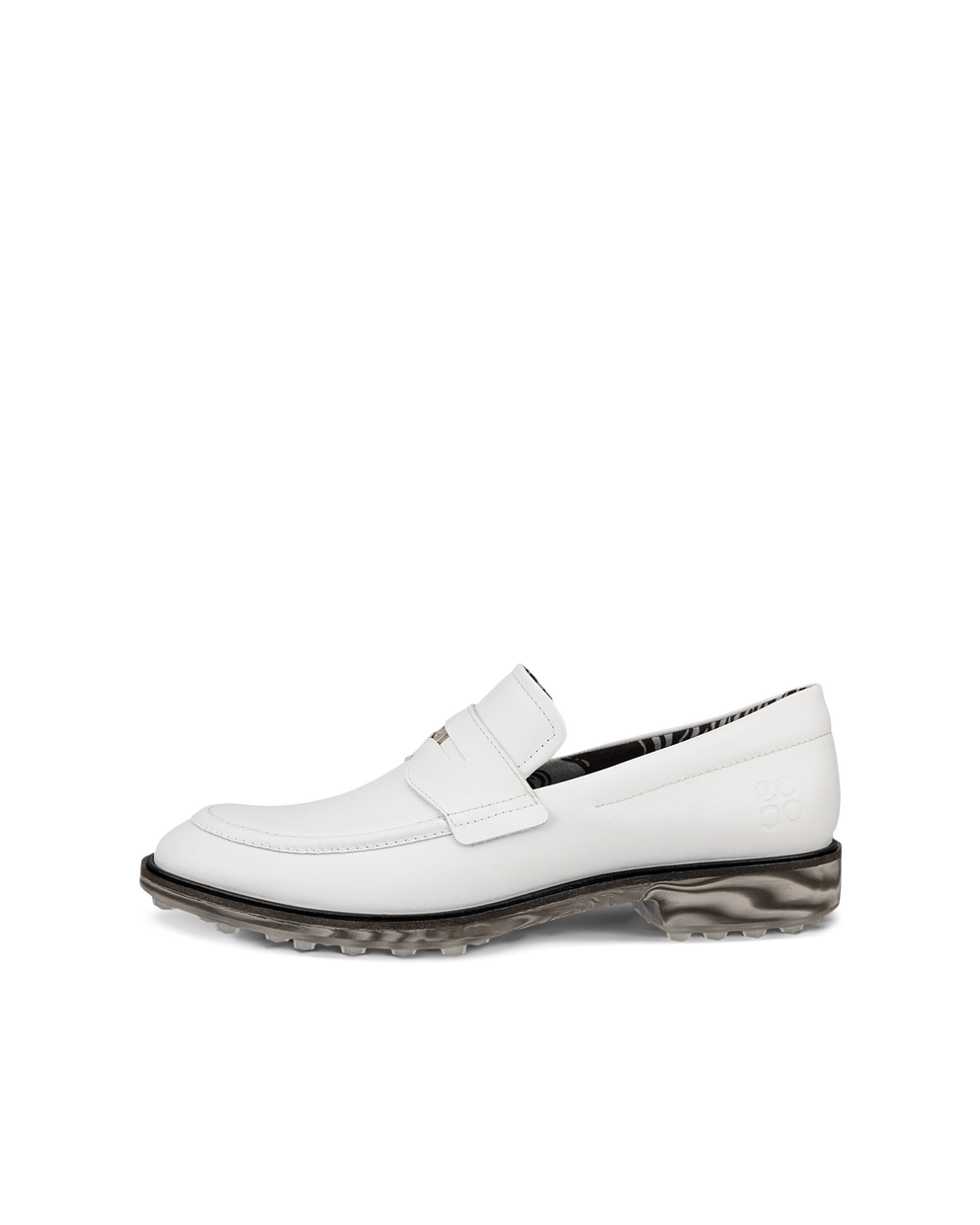 남성 ECCO® Golf Classic Hybrid 가죽 골프 슈즈 - White - Outside