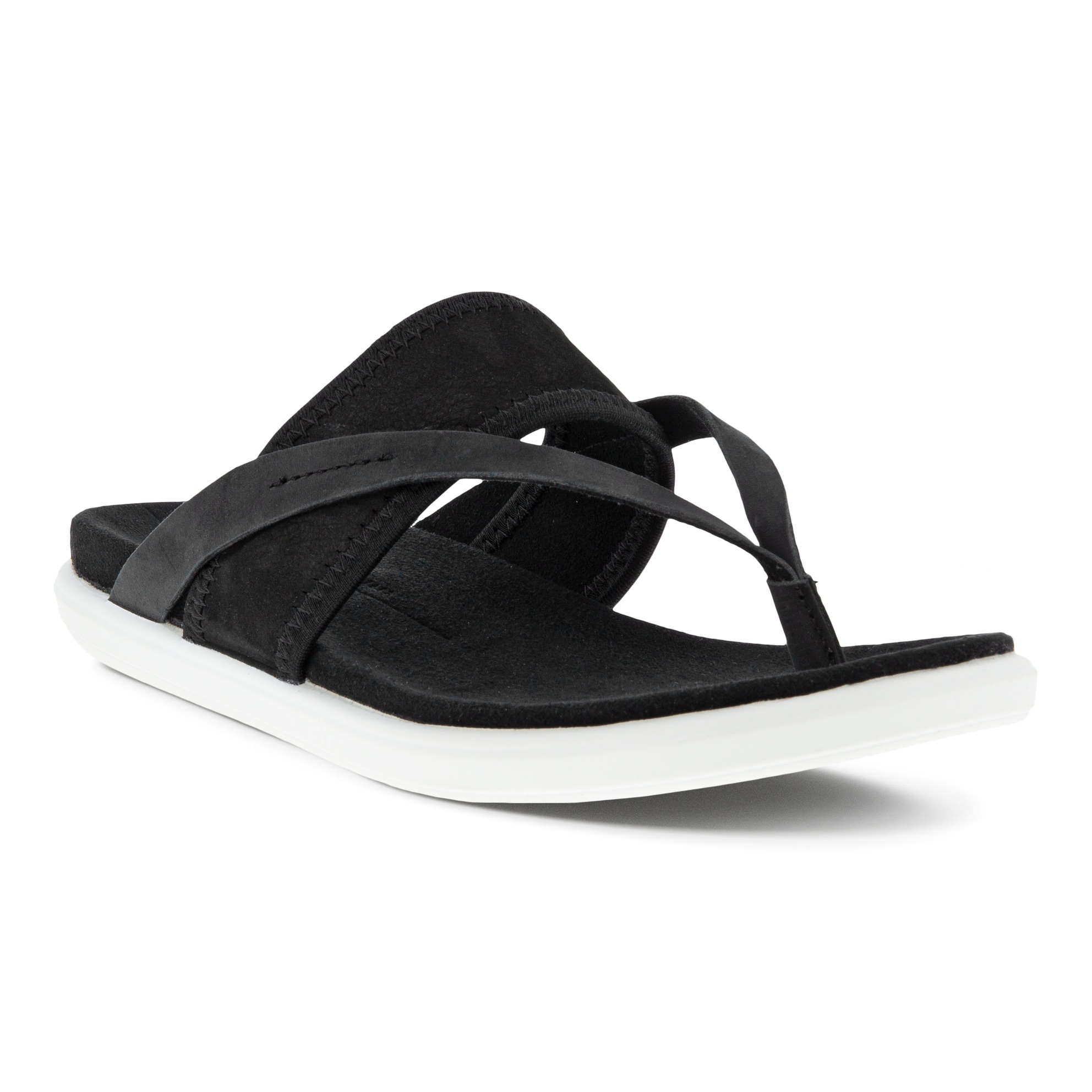 Women's ECCO® Simpil Nubuck Sandal - Black - Main