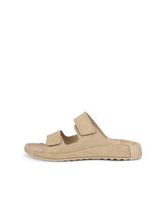 ECCO® Cozmo sandale en nubuck deux brides pour homme - Brun - Outside