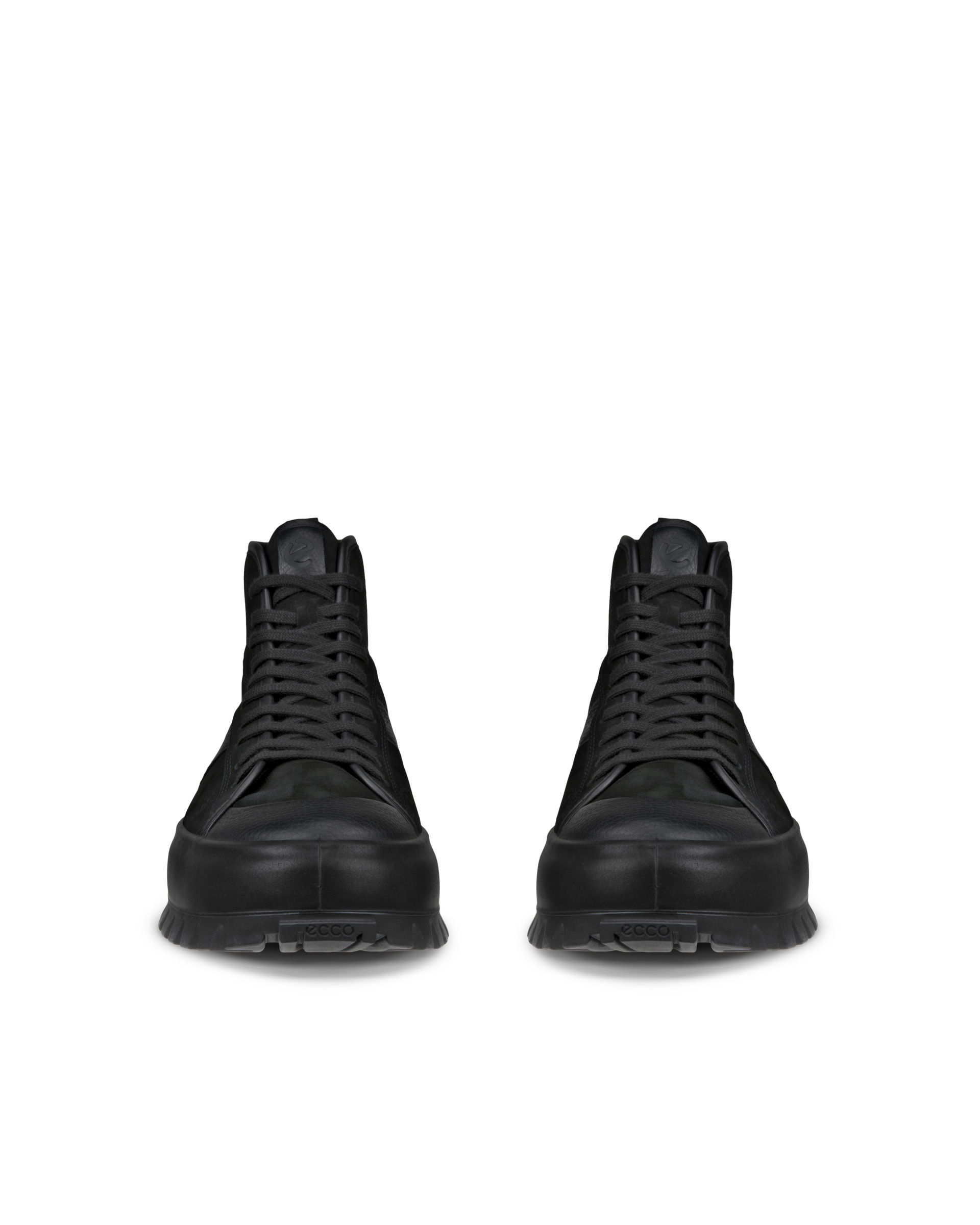 ECCO STREET ACE RUGGED MEN'S HIGH-TOP SNEAKER - Black - Front pair