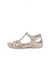 Women's ECCO® Flash Leather T-Bar Sandal - Beige - Outside