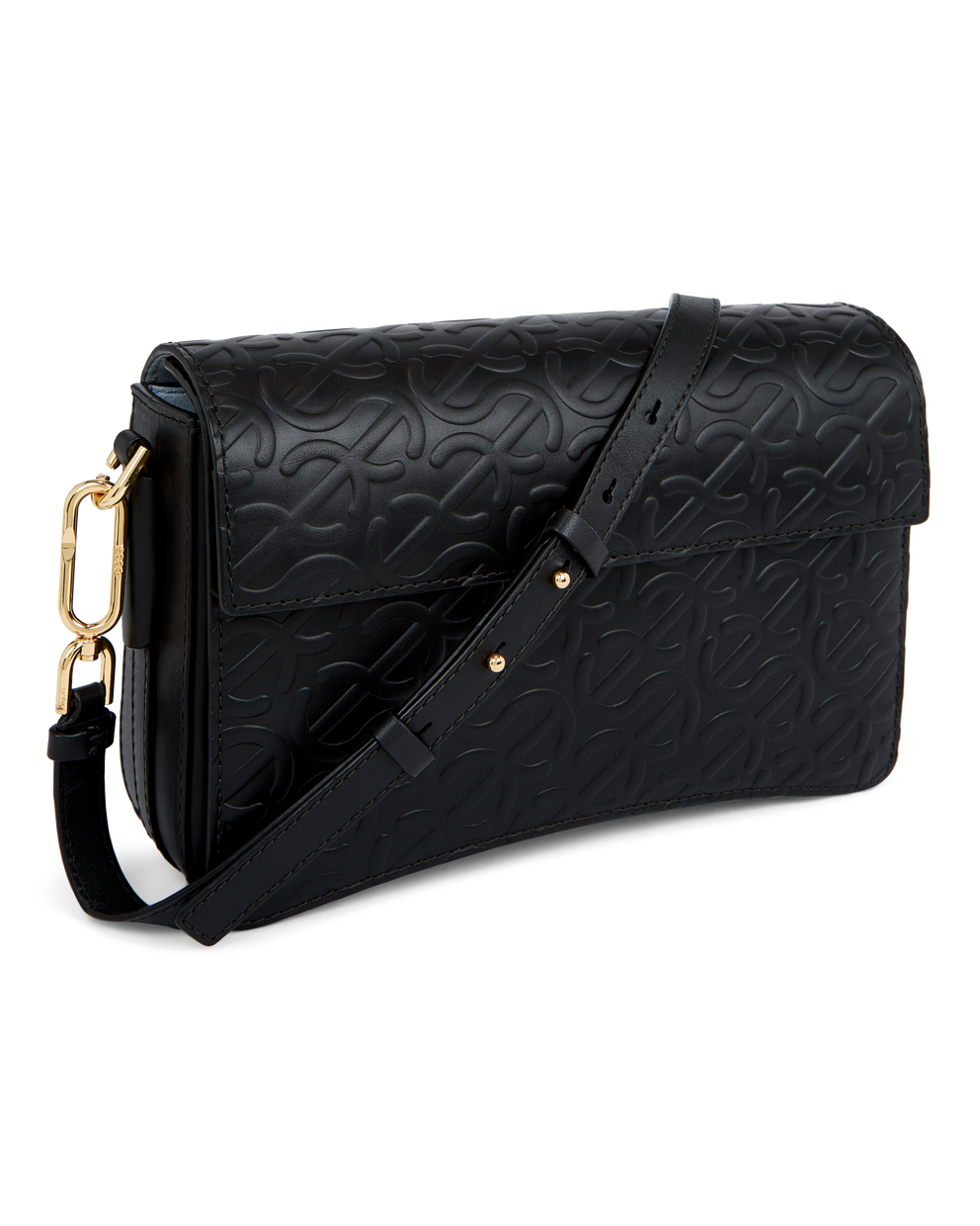 ECCO® Pinch Large Wave Leather Crossbody Bag - Black - Main