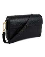 ECCO® Pinch Large Wave Leather Crossbody Bag - Black - Main