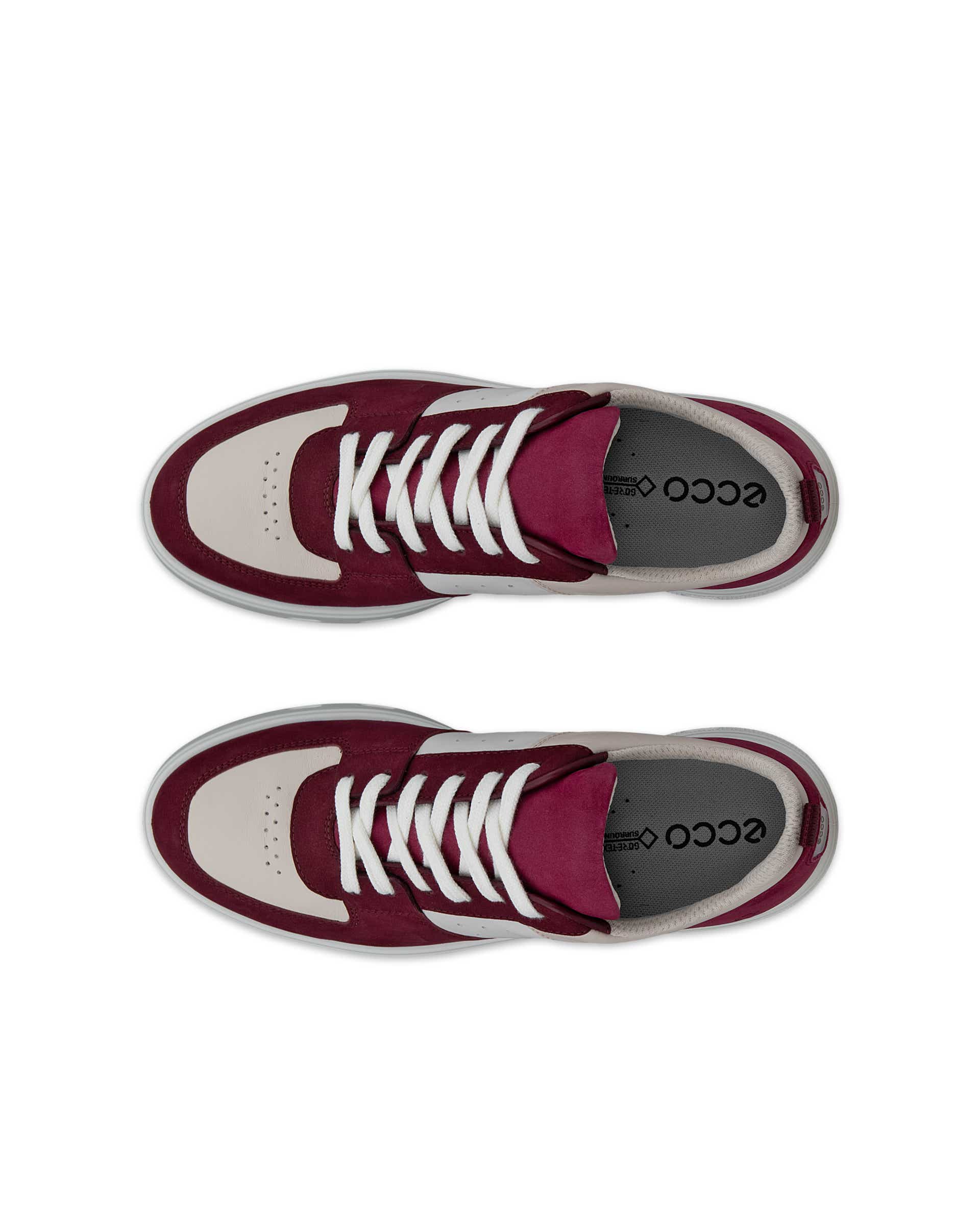 Dámske kožené tenisky Gore-Tex ECCO® STREET 720 - Červená - Top left pair