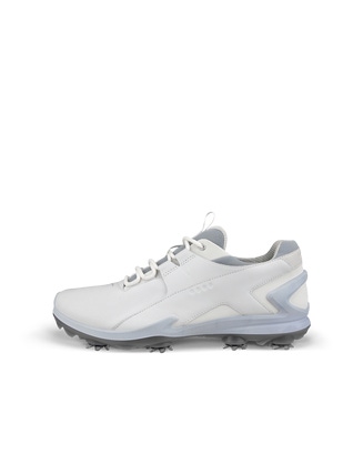 Men's ECCO® Golf Biom Tour Leather Waterproof Spikes Shoe - White - Outside