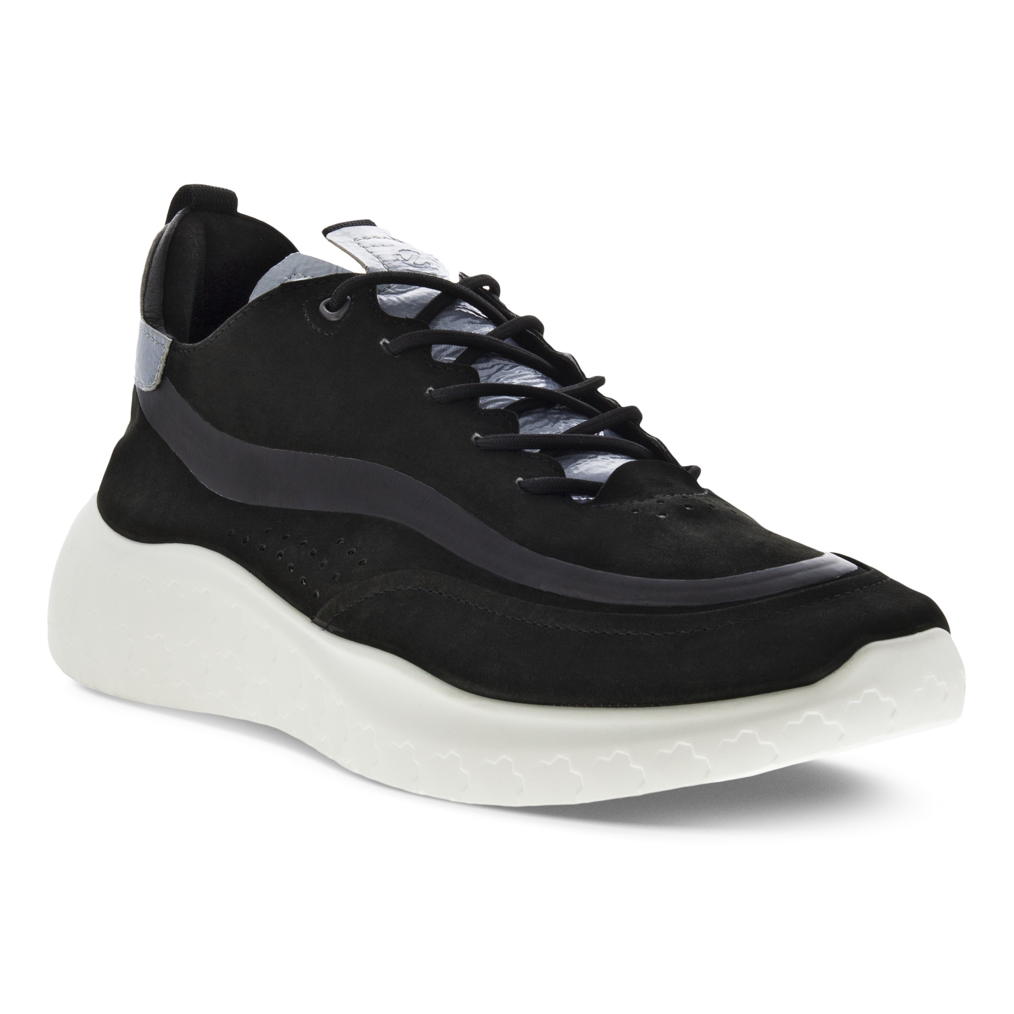 Men's ECCO® Therap Nubuck Sneaker - Black - Main