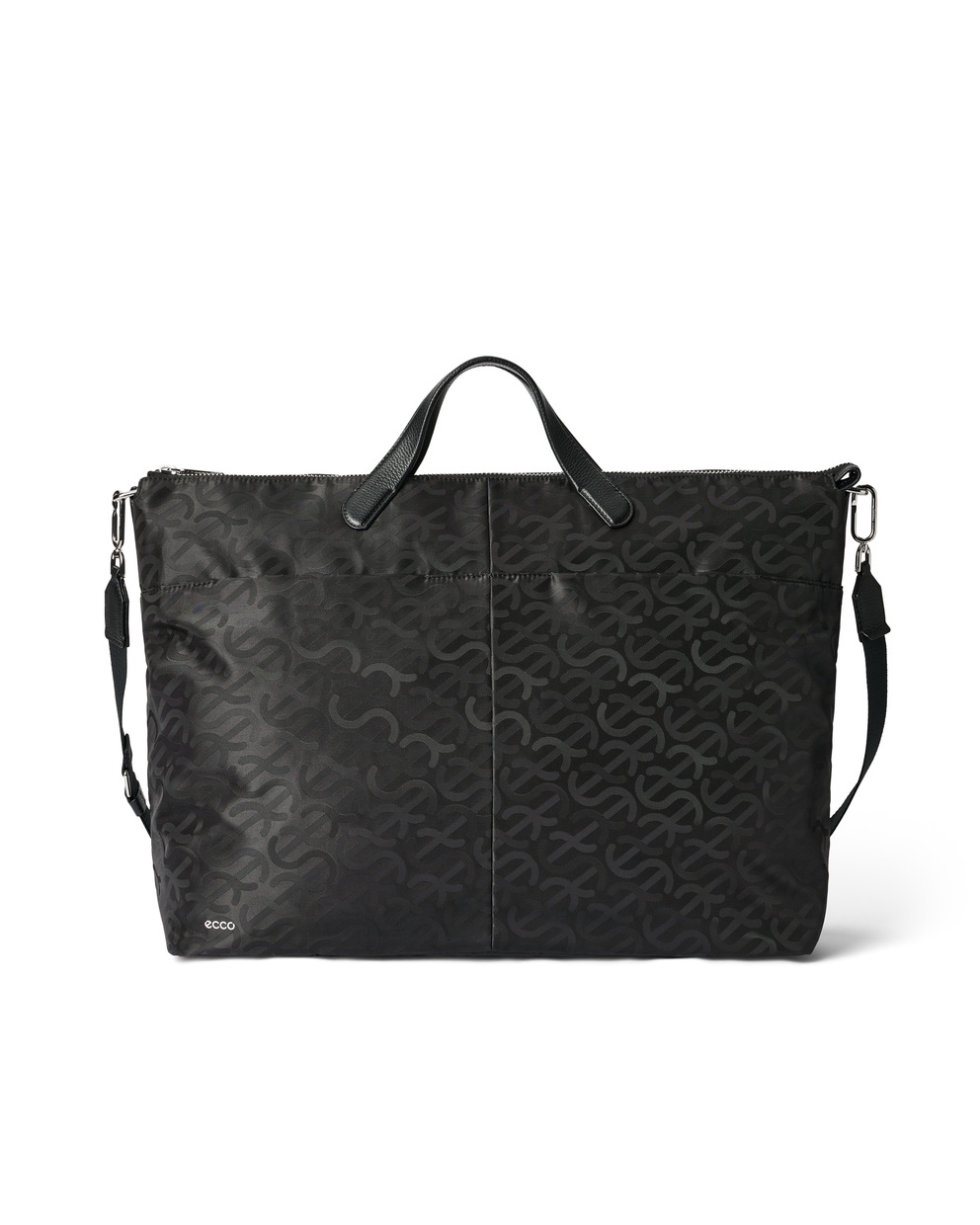 ECCO® Weekender Jacquard Wave Leather Tote Bag - Black - Main