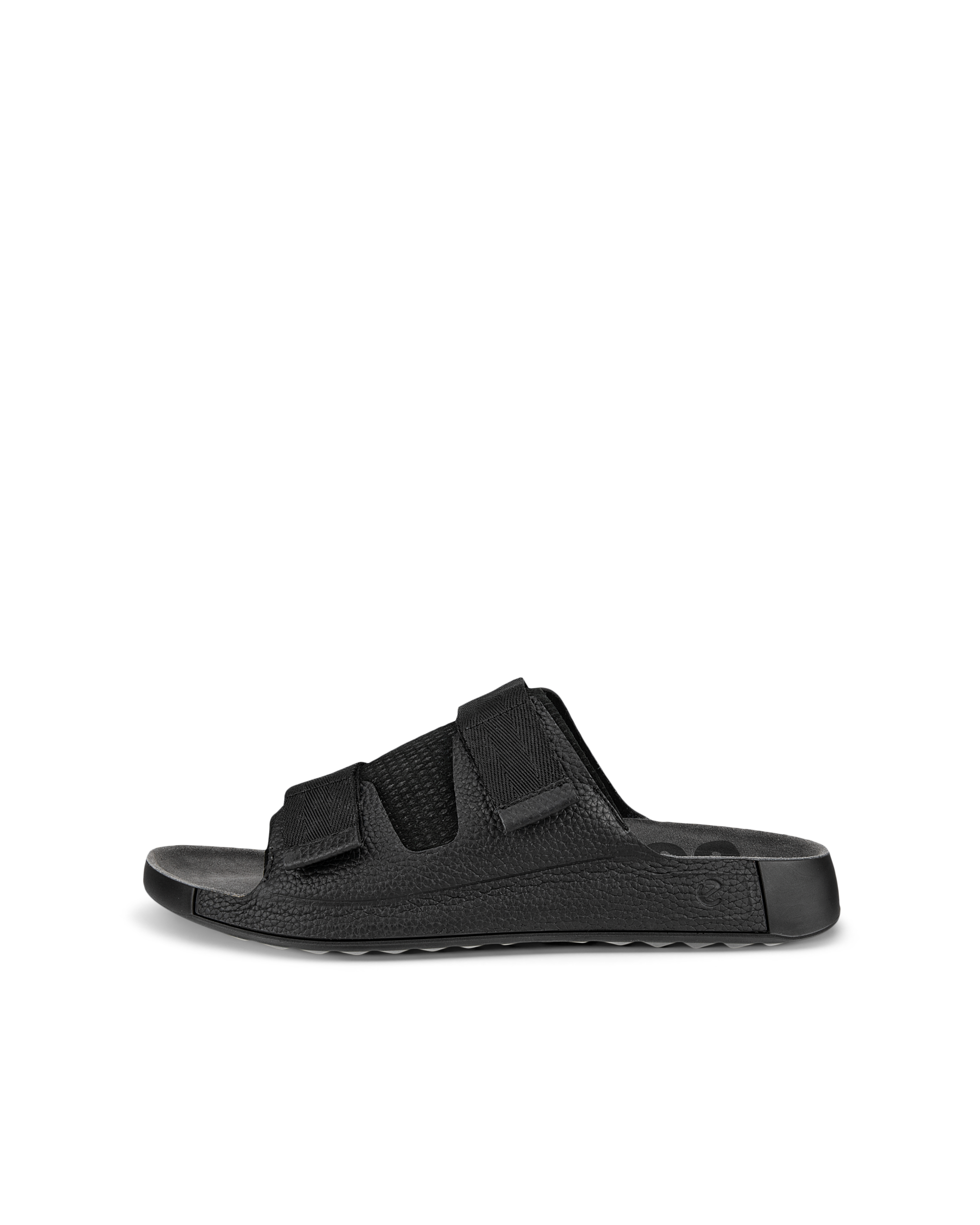 Men's ECCO® Cozmo Leather Two Strap Sandal - Black - Outside