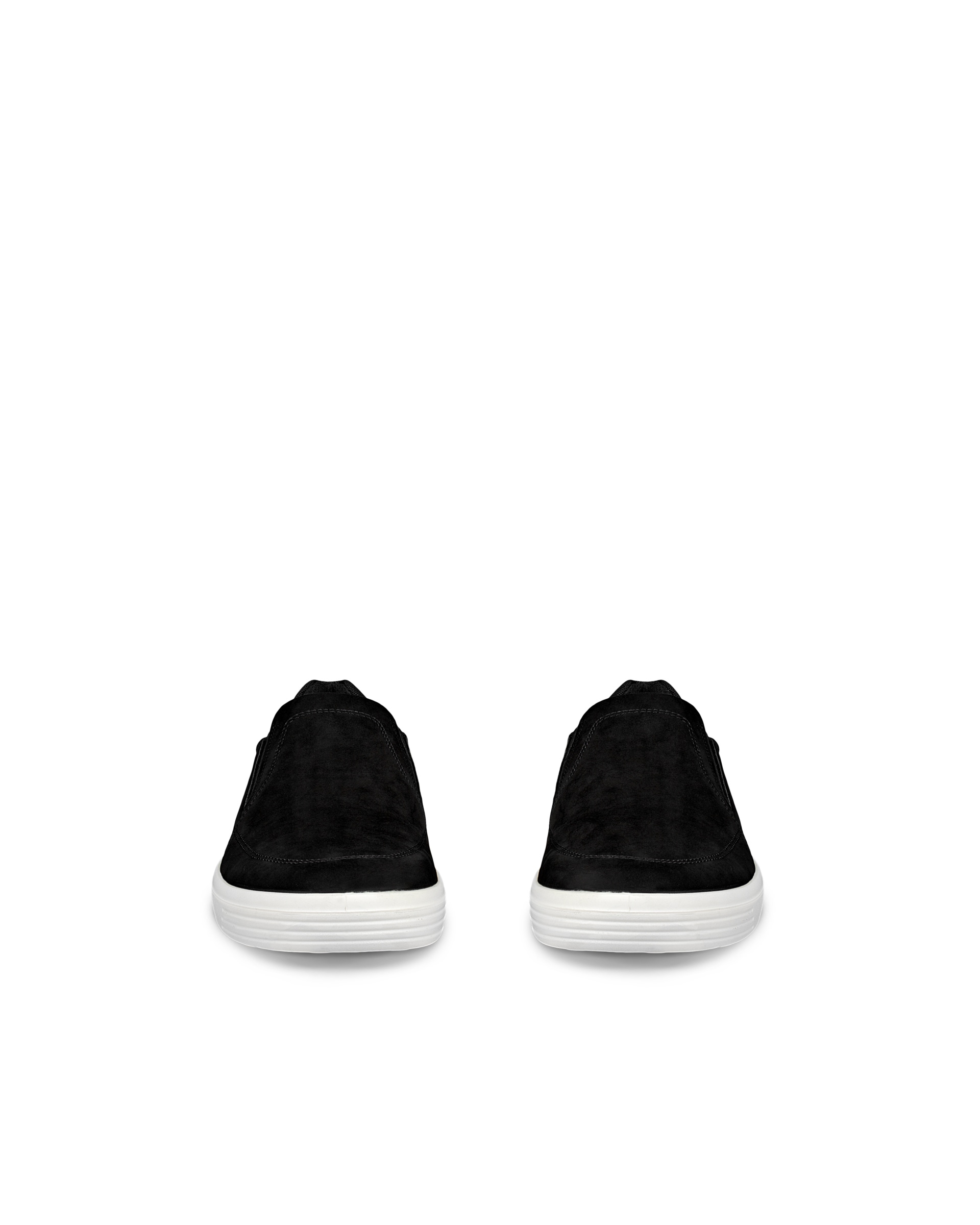 Men's ECCO® Classic Nubuck Slip-On - Black - Front pair