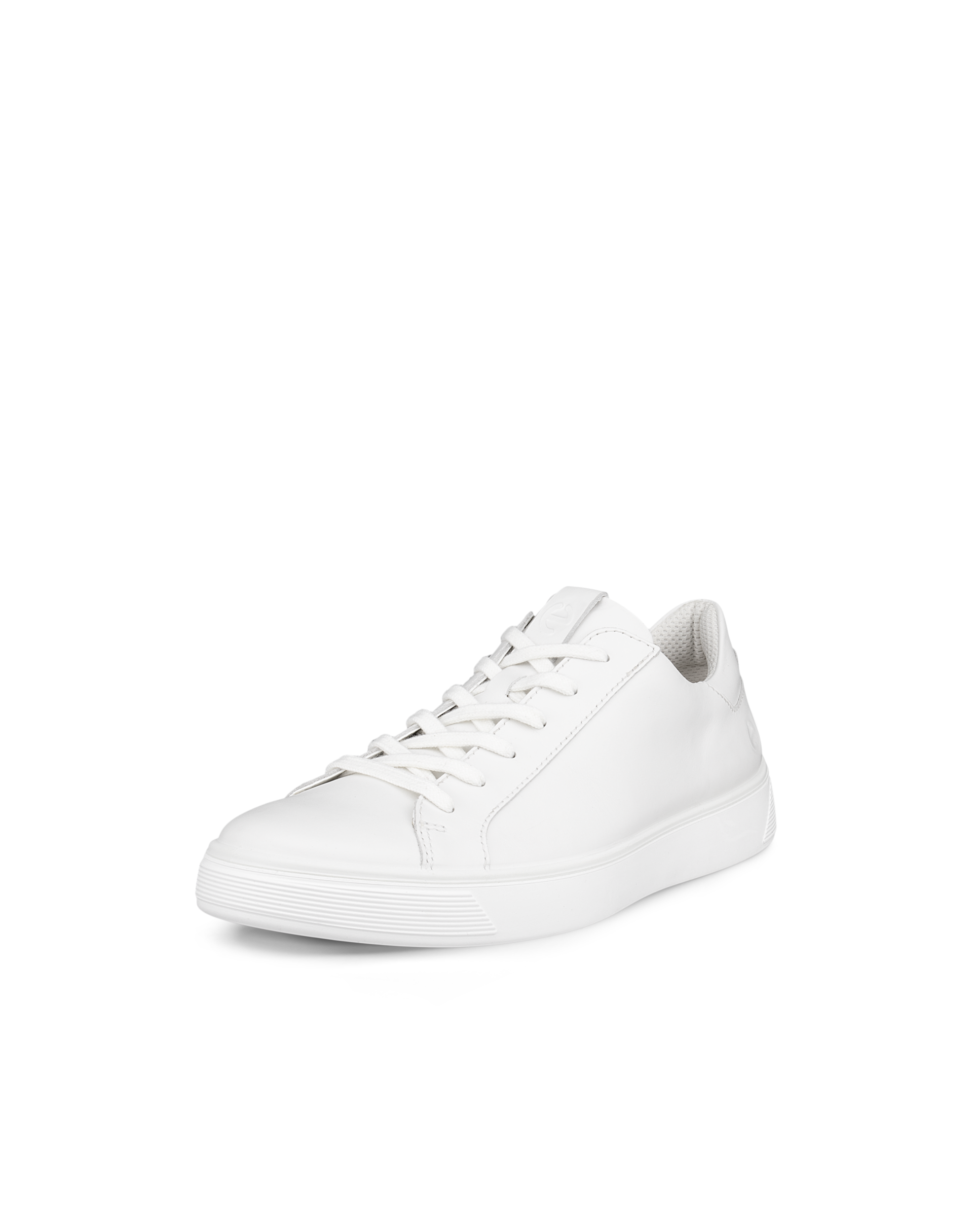 Men's ECCO® Street Tray Leather Sneaker - White - Main