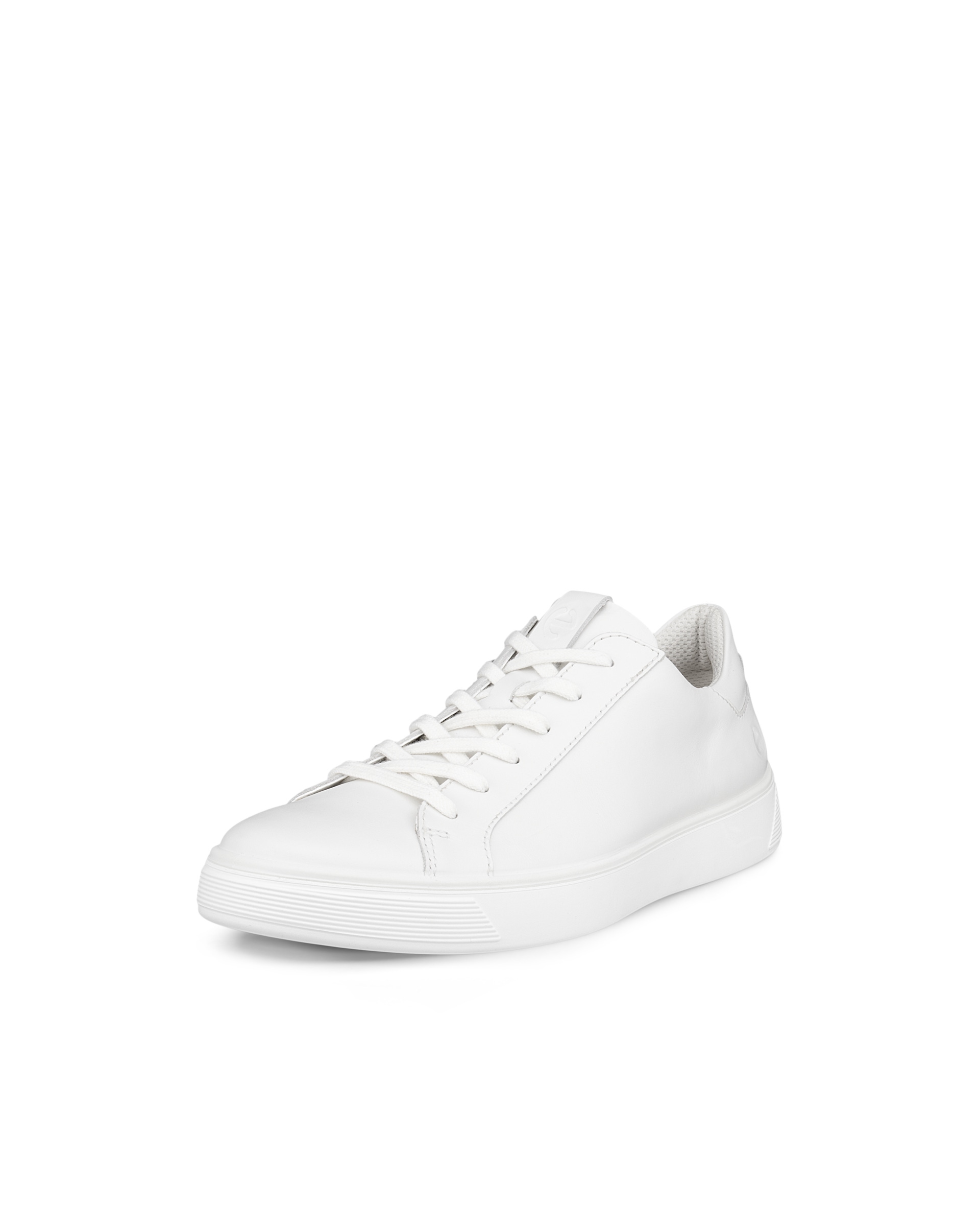 Men's ECCO® Street Tray Leather Sneaker - White - Main