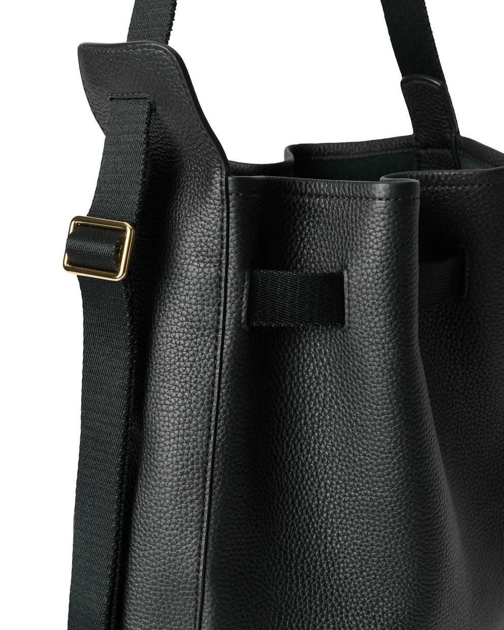 ECCO® Sail Pebbled Leather Hobo Bag - Black - Detail-1