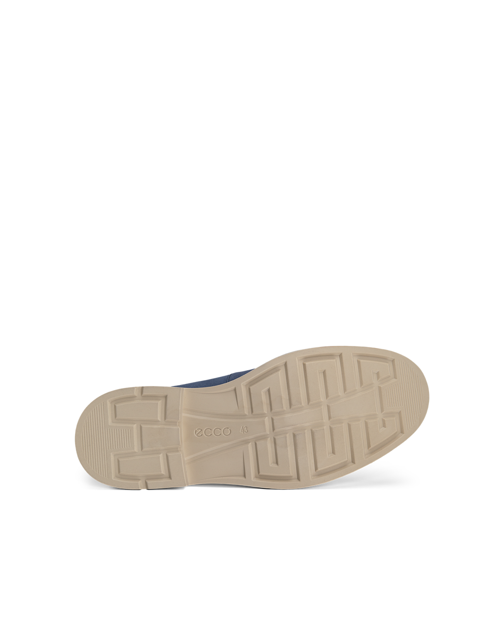 Men's ECCO® Metropole London Nubuck Moc-Toe Shoe - Blue - Sole