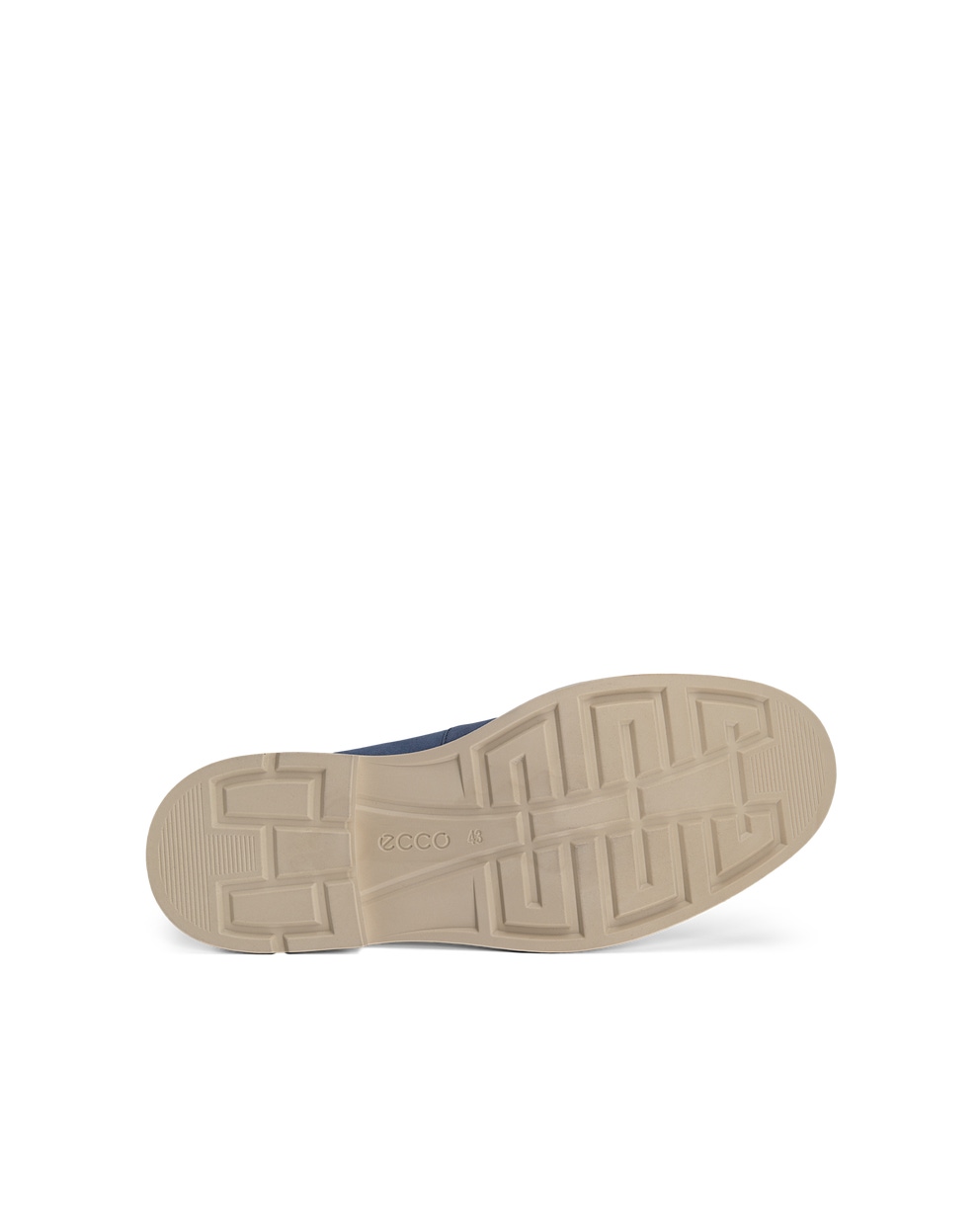 Men's ECCO® Metropole London Nubuck Moc-Toe Shoe - Blue - Sole