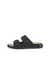 Sandalette à deux brides en nubuck ECCO® Cozmo pour homme - Noir - Outside