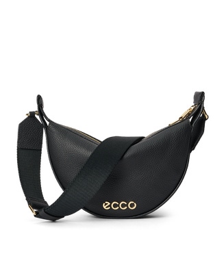 ECCO Fortune Small Soft Pebbled レザークロスボディバッグ - Black - Main