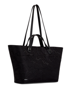 ECCO® Tote M Jacquard Wave sac cabas - Noir - Main