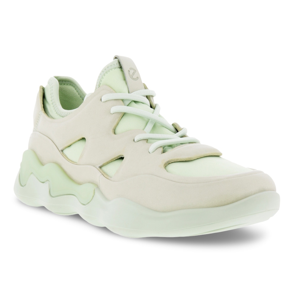 Women's ECCO® Elo Leather Sneaker - Green - Main