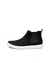 Women's ECCO® Soft Classic Nubuck Chelsea Sneaker - Black - Outside