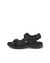 Men's ECCO® Onroads Nubuck Outdoor Sandal - Black - Outside