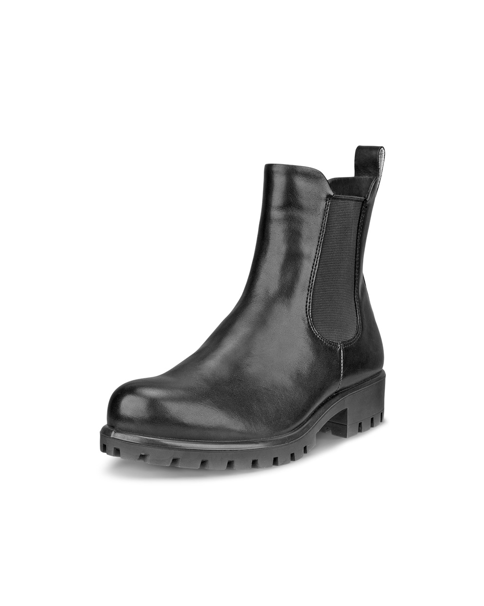 Women's ECCO® Modtray Leather Chelsea Boot - Black - Main