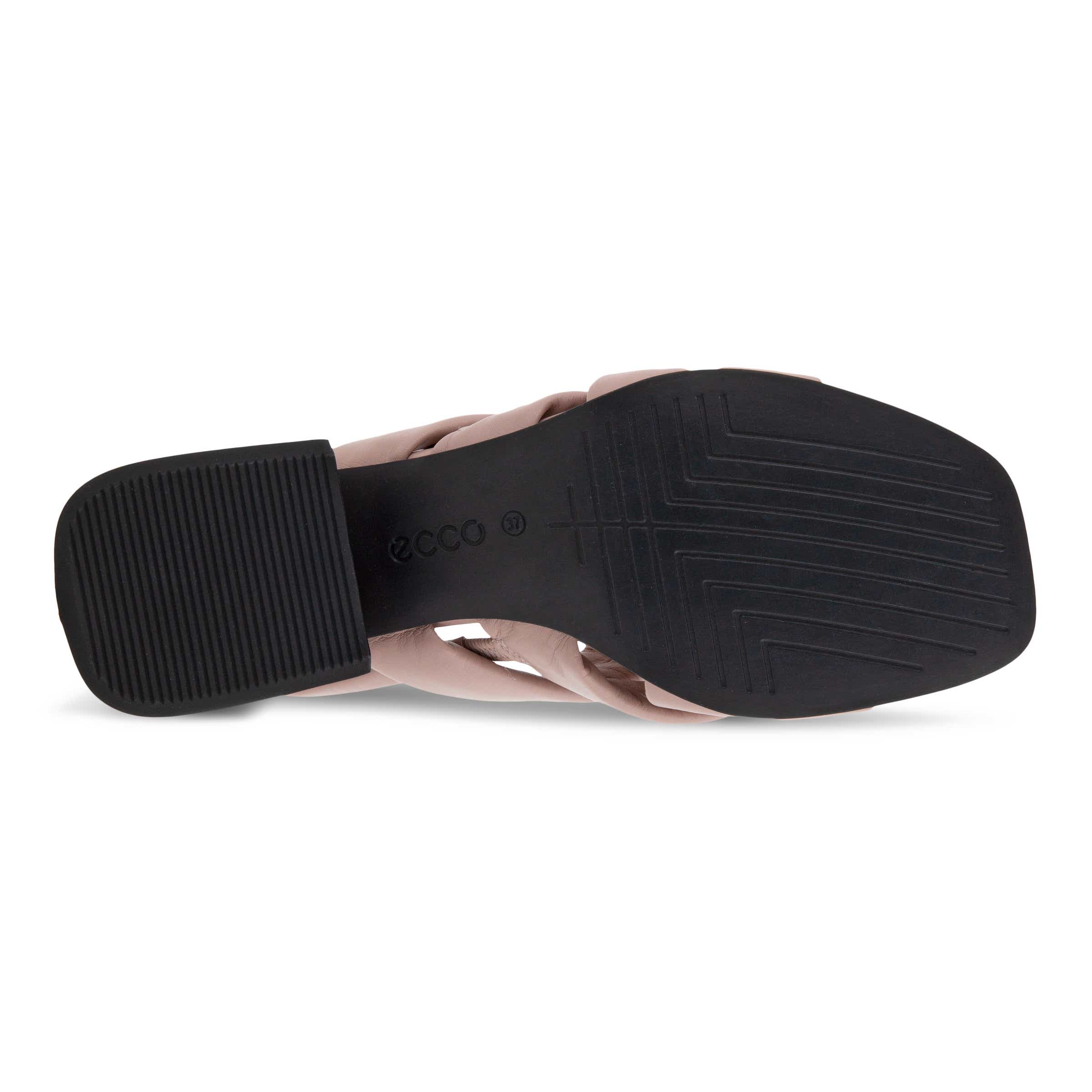 ECCO Women's Elevate Squared Block Heeled Sandals - Pink - Sole