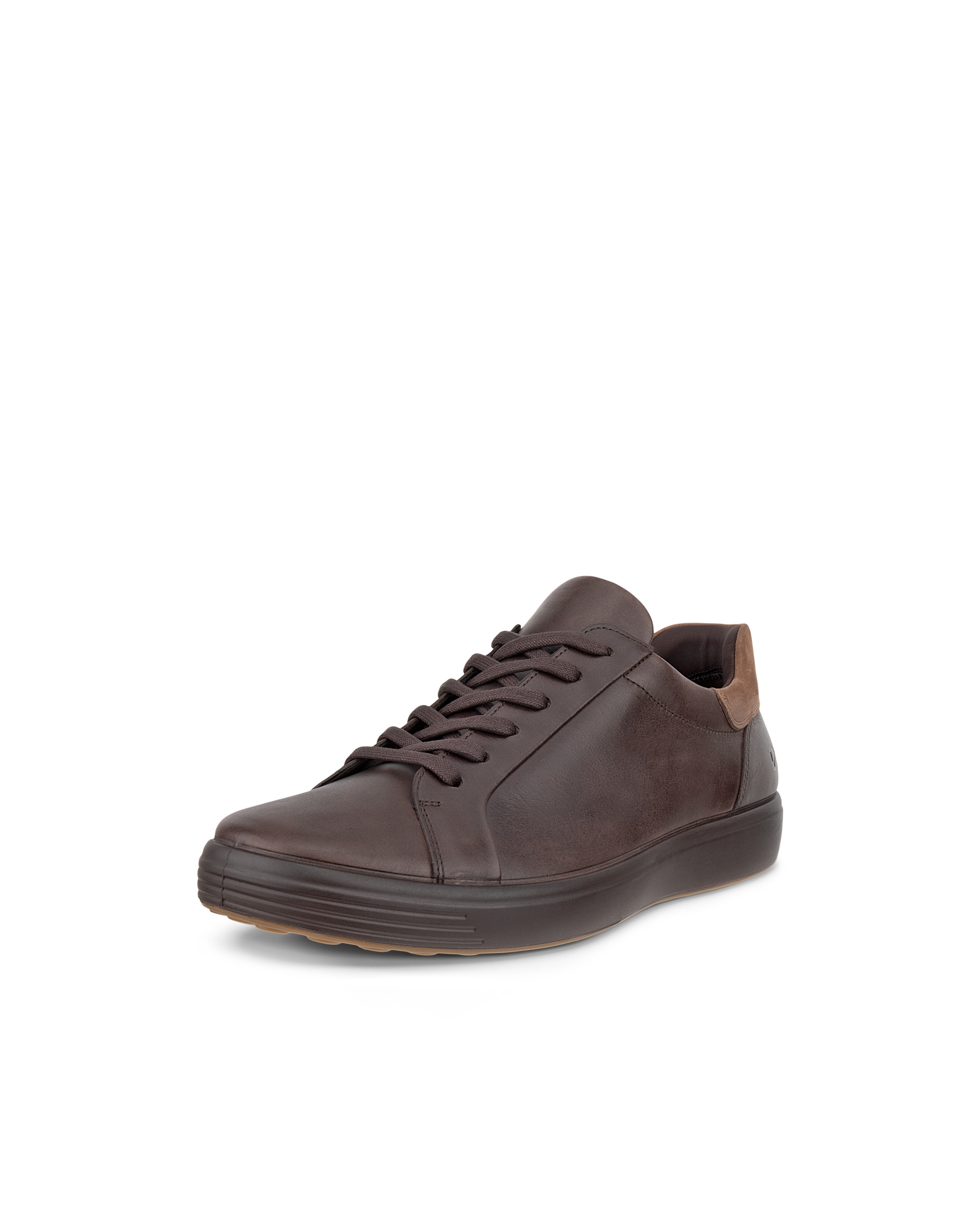 Men's ECCO® Soft 7 Leather Slip-In Sneaker - Brown - Main