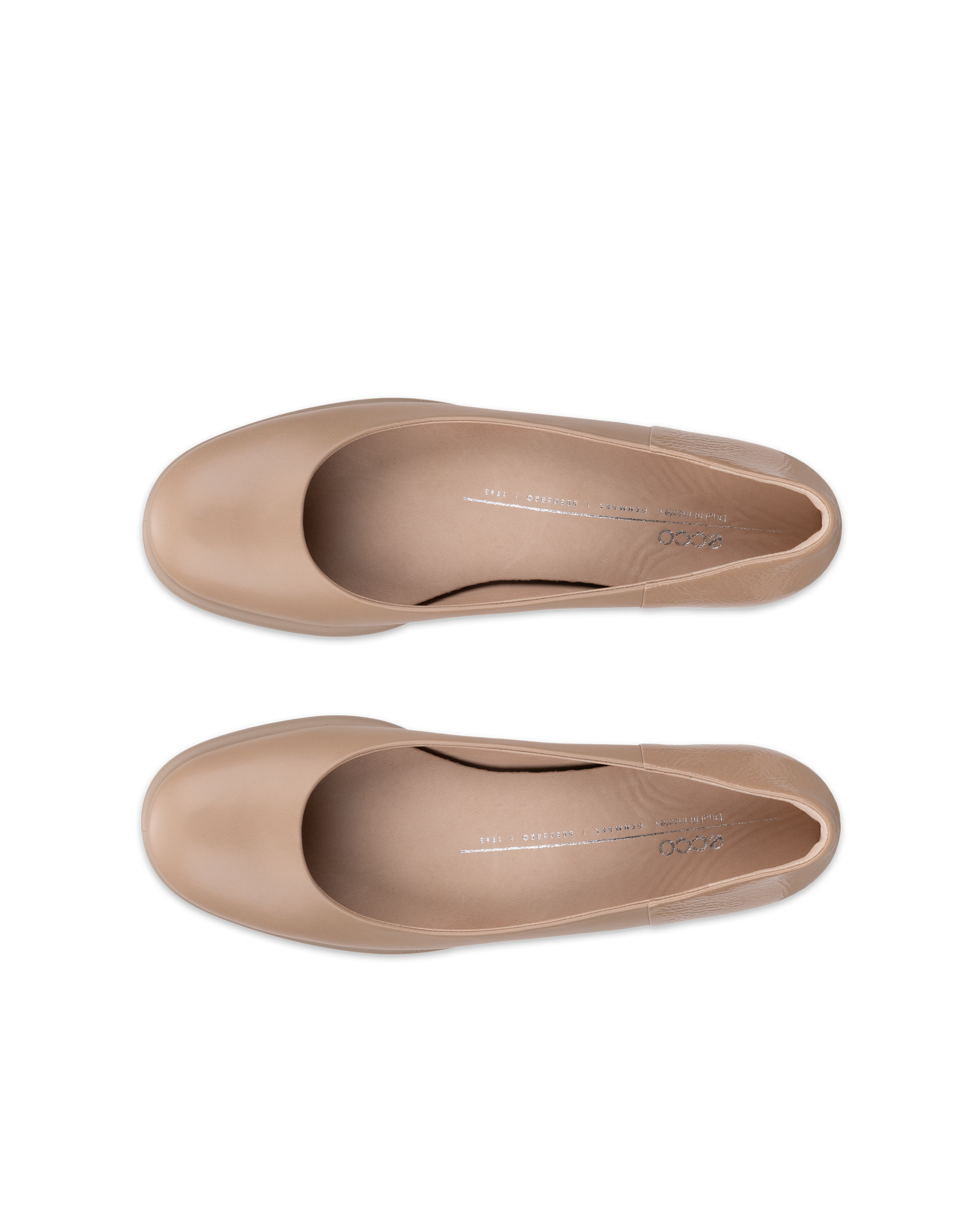 Women's ECCO® Sculpted LX Leather Ballerina - Brown - Top left pair